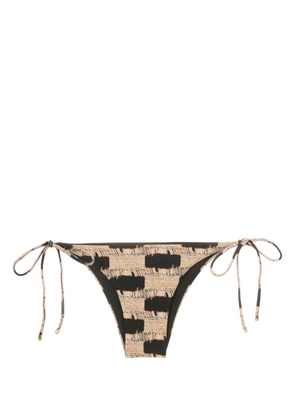 Lenny Niemeyer trompe l'oeil-print side-tie bikini bottoms - Black