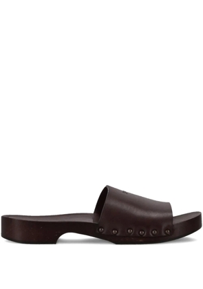 LA ROSE leather sandals - Brown