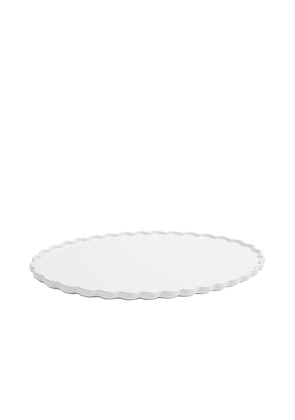 Fazeek Ceramic Wave Platter in White.