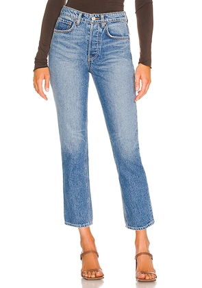 GRLFRND Karolina High Rise Straight Crop Jeans in Denim-Medium. Size 23. Also in 31.