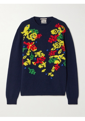 JW Anderson - + Pringle Floral Intarsia-knit Cashmere Sweater - Blue - xx small,x small,small,medium,large,x large