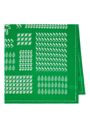 Paul Smith printed cotton scarf - Green