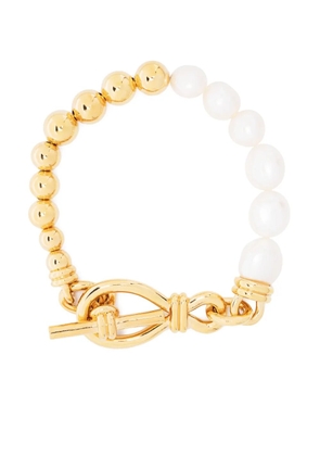 Missoma Baroque pearl T-bar bracelet - Gold