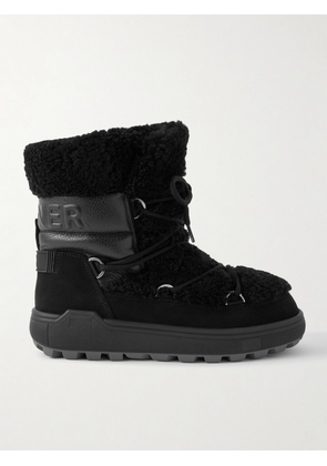 BOGNER - Chamonix Shearling, Textured-leather And Suede Snow Boots - Black - IT35,IT36,IT37,IT38,IT39,IT40,IT41,IT42