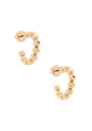 Ettika Molten Everyday Hoop Earrings in Metallic Gold.