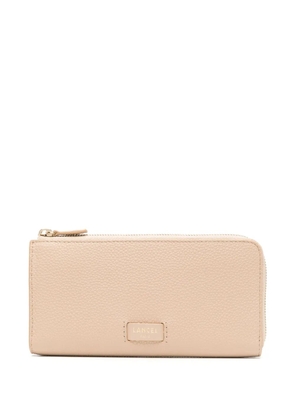 Lancel Ninon leather zipped wallet - Neutrals