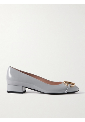 Gucci - Horsebit-detailed Patent-leather Pumps - Gray - IT36,IT36.5,IT37,IT37.5,IT38,IT39,IT40,IT41