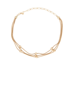 Ettika Molten Snake Chain Necklace in Metallic Gold.