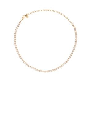 Ettika Simple Sparkline Necklace in Metallic Gold.