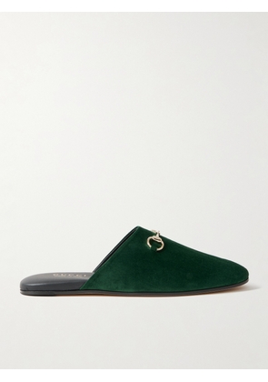 Gucci - Horsebit-detailed Velvet Slippers - Green - IT36,IT37,IT38,IT39,IT40,IT41