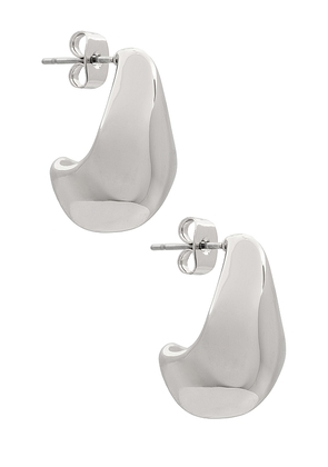 joolz by Martha Calvo Justine Hoops in Metallic Silver.