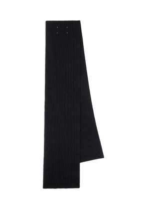 Maison Margiela ribbed wool scarf - Black