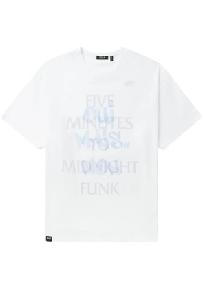 FIVE CM slogan-print cotton T-shirt - White