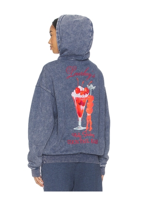 Boys Lie X Loverboy Flirty Shirley Racer Hoodie in Navy. Size M/L. Also in XS/S.