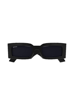 Gucci Generation Rectangular Sunglasses in Black.