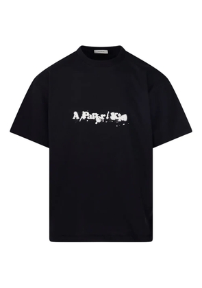 A Paper Kid paint-splatter logo T-shirt - Black