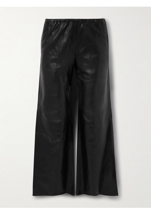 La Ligne - Colby Leather Wide-leg Pants - Black - xx small,x small,small,medium,large,x large