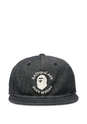 A BATHING APE® logo denim cap - Black