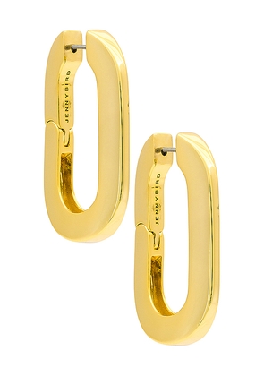 Jenny Bird Mega U Link Earrings in Metallic Gold.