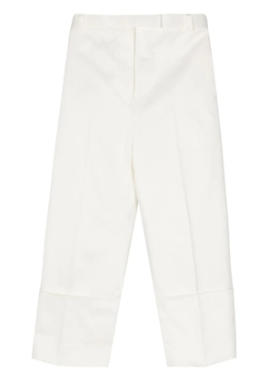 Thom Browne pressed-crease tapered trousers - White