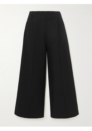 DESTREE - Martha Linear Cotton-faille Wide-leg Pants - Black - FR 34,FR 36,FR 38,FR 40,FR 42,FR 44