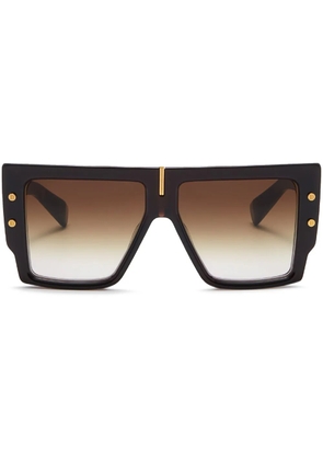 Balmain Eyewear B-Grand oversize-frame sunglasses - Brown