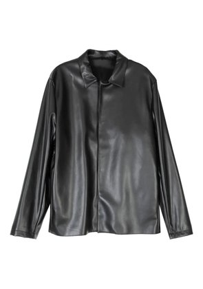 Costumein side-pockets shirt-collar jacket - Black