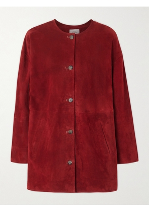 Loulou de Saison - Waren Paneled Suede Jacket - Red - FR 34,FR 36,FR 38,FR 40,FR 42
