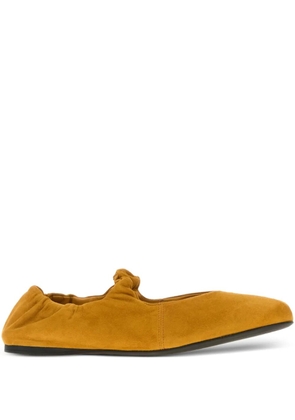 Miu Miu gathered knot ballet flats - Yellow