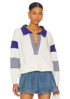 Free People x We The Free Clean Prep Polo in Ivory. Size L. Also in M, XL.