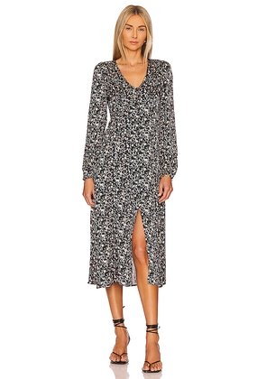 HEARTLOOM Ambrosia Midi Dress in Black. Size L. Also in M, S, XS.