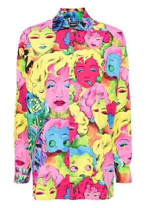 Versace Pre-Owned 1990-2000s Betty Boop-print cotton shirt - Pink