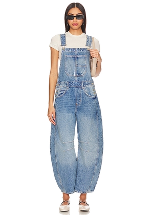 Free People x We The Free Good Luck Overall in Denim-Medium. Size L. Also in M, S, XL, XS.