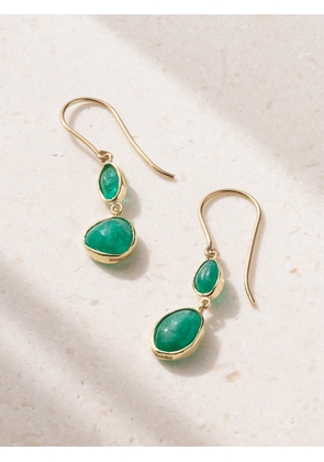 Pippa Small - Double Drop 18-karat Gold Emerald Earrings - Green - One size
