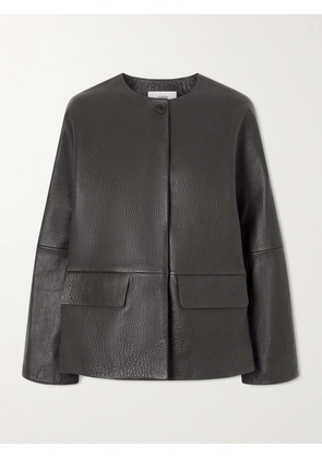 Joseph - Barbs Paneled Textured-leather Jacket - Brown - FR 34,FR 36,FR 38,FR 40,FR 42,FR 44