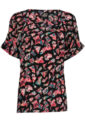 Fendi Pre-Owned 1980s geometric print short-sleeved top - Black