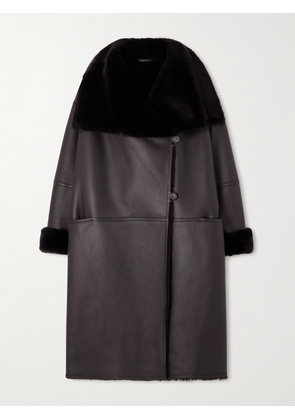 TOTEME - Paneled Shearling Coat - Brown - DK32,DK34,DK36,DK38,DK40,DK42