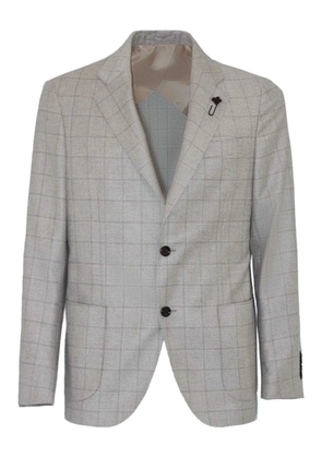 Lardini Prince-of-Wales-check blazer - Neutrals