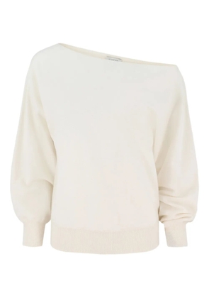 Kinross Cashmere off-shoulder dolman sweater - Neutrals