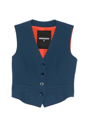 Patrizia Pepe V-neck buttoned waistcoat - Blue