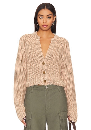 Free People Sweet Nothing Cardi in Tan. Size L. Also in M, S, XL, XS.