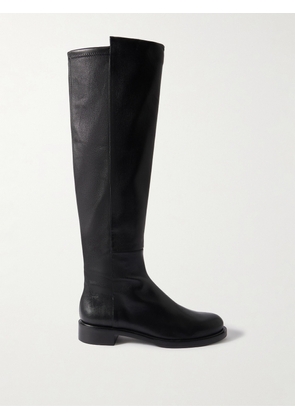 Stuart Weitzman - Gisele 5050 Leather And Stretch Knee Boots - Black - US5.5,US6,US6.5,US7,US7.5,US8,US8.5,US9,US9.5,US10,US10.5,US11,US11.5