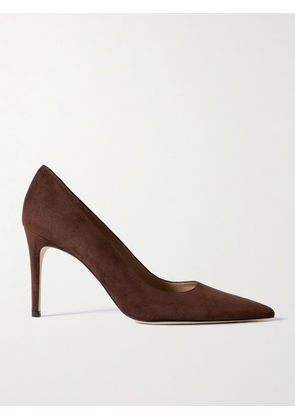 Stuart Weitzman - Stuart Power Suede Pumps - Brown - US5.5,US6.5,US7,US7.5,US8,US8.5,US9,US9.5,US10,US10.5,US11.5