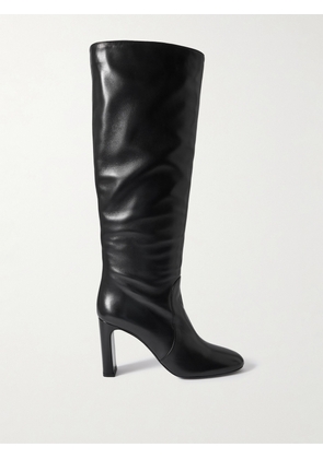 Stuart Weitzman - Babette Tubo Leather Knee Boots - Black - US5.5,US6,US6.5,US7,US7.5,US8,US8.5,US9,US9.5,US10,US10.5,US11.5