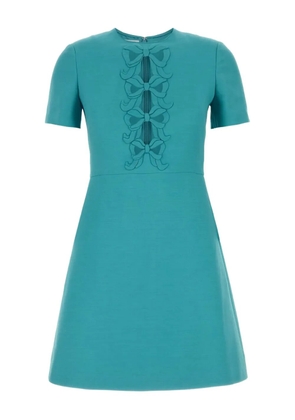 Valentino Garavani Crepe Couture embroidered mini dress - Blue
