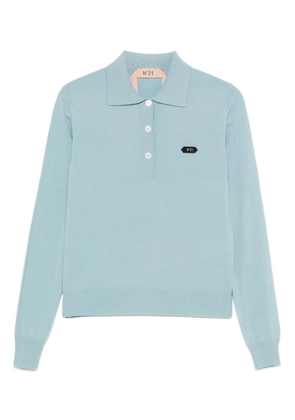 Nº21 button-fastening polo top - Blue