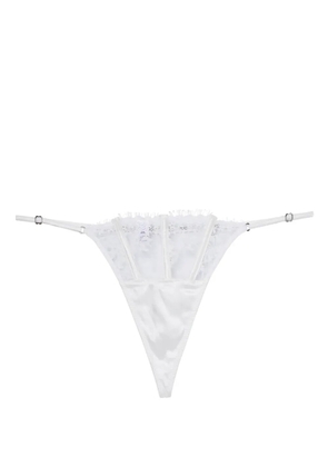 Fleur Du Mal Frankie lace thong - White