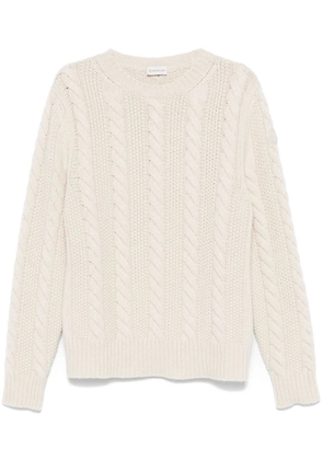 Moncler logo-patch sweater - White