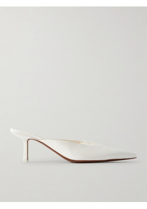 NEOUS - Matar Lace-trimmed Crepe Mules - White - IT35,IT36,IT36.5,IT37,IT37.5,IT38,IT38.5,IT39,IT39.5,IT40,IT40.5,IT41