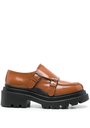 Plan C buckled loafers - Brown